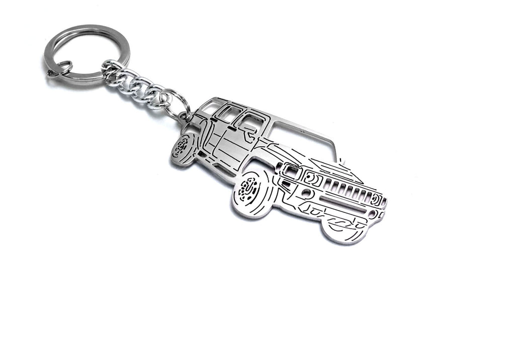 Keychain for Hummer H3 2005-2010 Stainless Steel Key Ring With Your Car 3d Design