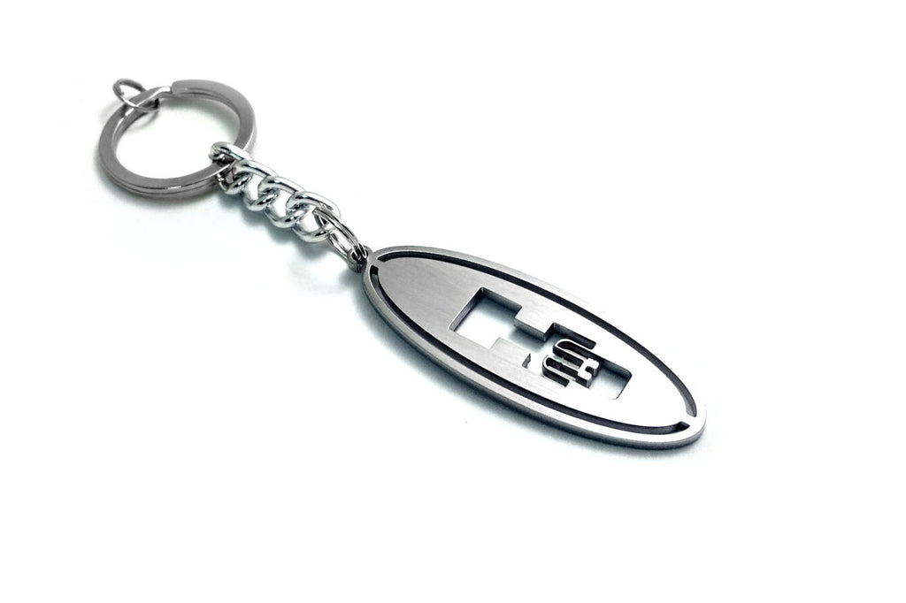 Keychain suitable for Hummer H3 Stainless Steel Key Ring Oval